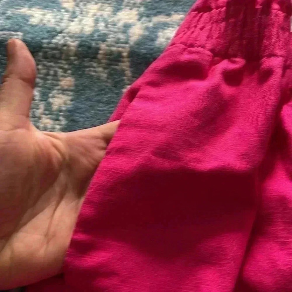 J.Crew linen cotton blend lined pocket tulip hem elastic waist skirt 4 NWOT - Picture 2 of 5